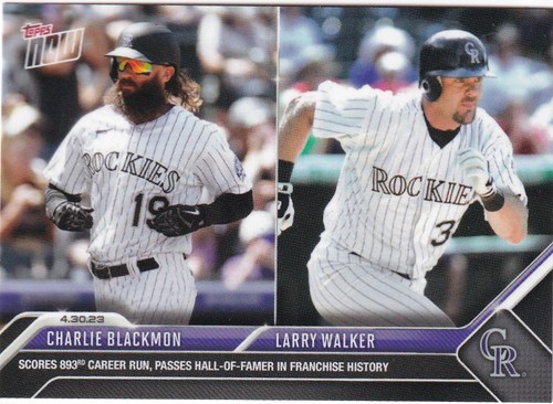 2023 Topps Now 214 Charlie Blackmon / Larry Walker