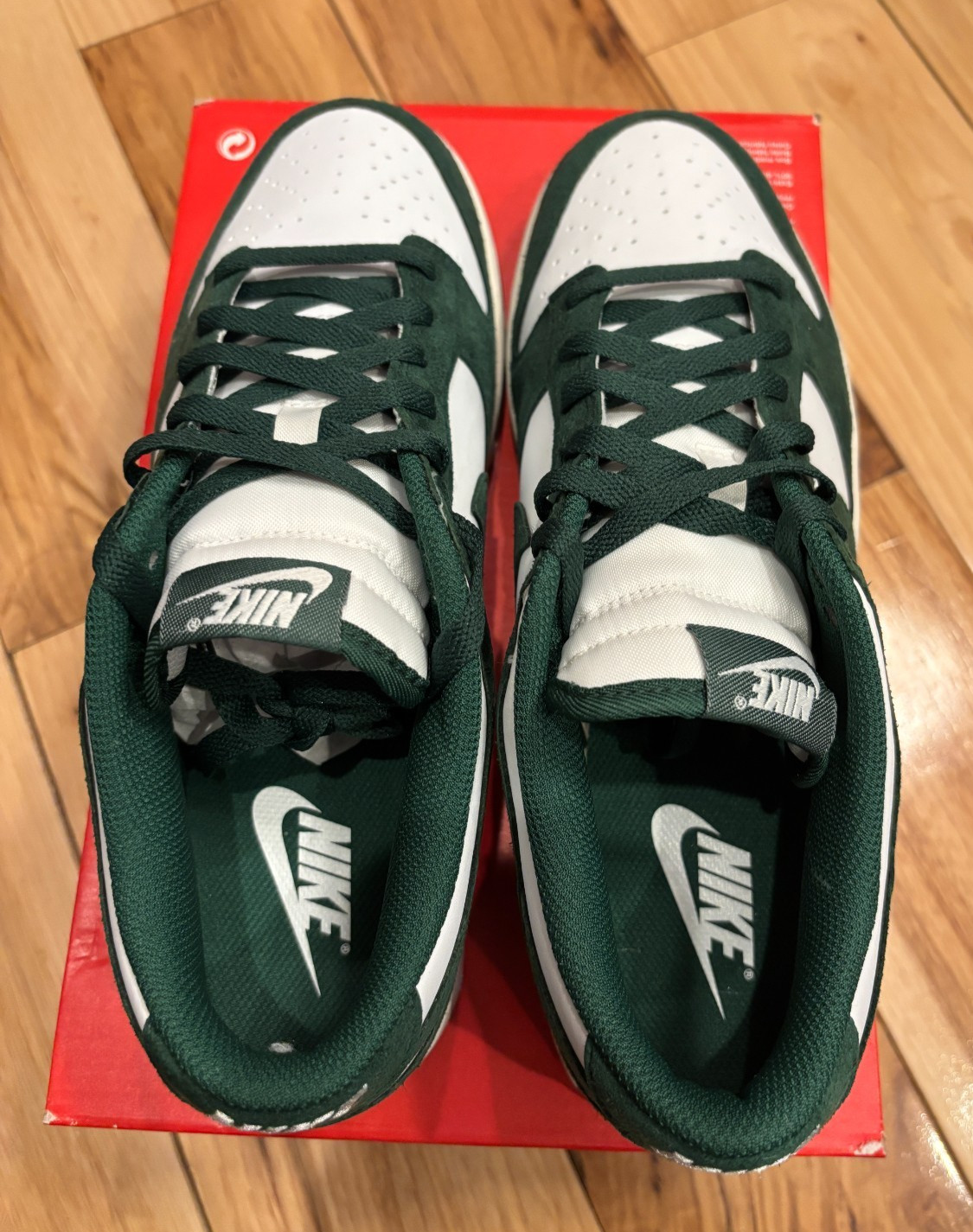 Nike Women's Dunk Low Summit White Gorge Green IB4417 100 Women Size 12 Men 10.5 thumbnail 5