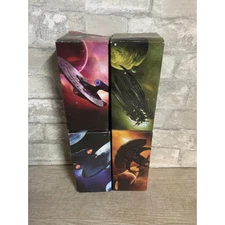 Vintage 2008 Complete Set Of Four Star Strek Glasses Collectible Rare NIB