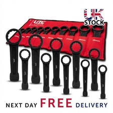 10pc Slogging Ring Spanner Set 24–50mm Heavy Duty Hammer Wrench NEW! UK STOCK