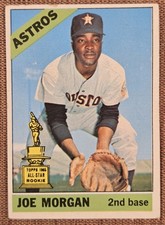1966 Topps #195 Joe Morgan Houston Astros Reds All-Star Rookie Baseball Card HOF. rookie card picture