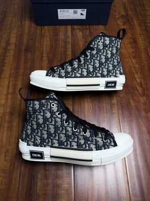 Dior B23 Oblique League Jacquard Beige Mens Monogram Sneakers - Size 41D 8US