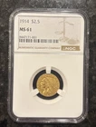 1914 $2.50 Gold Indian Head Quarter Eagle - NGC MS 61 - Strong Luster