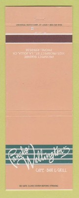 Matchbook Cover - Pancho Wellington's Cafe Bar La Jolla CA
