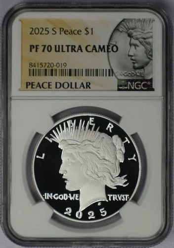 2025-S Peace Silver Dollar - NGC PF 70 Ultra Cameo