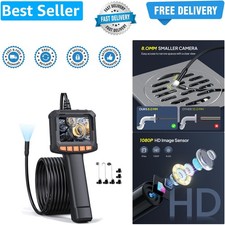 Endoscope Inspection Camera, 2.4'' IPS Screen Borescope with 8 LED Lights,  W...