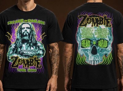 Rob Zombie Freaks On Parade Tour 2026 Exclusive Shirt