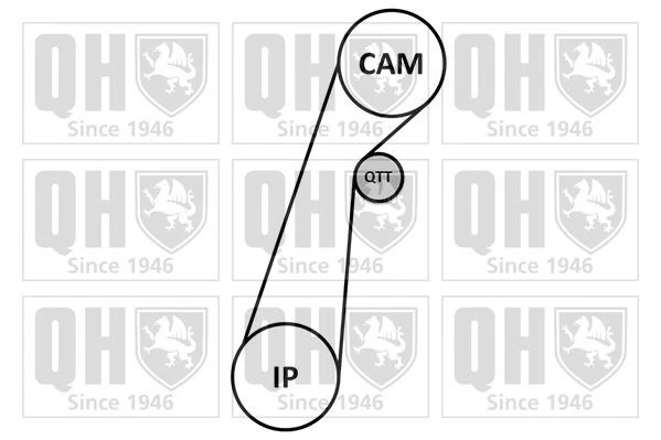 Timing Belt Kit Engine Belt Drive Fits Ford Ranger Mazda B-Series QUINTON HAZELL - Image 2 of 4