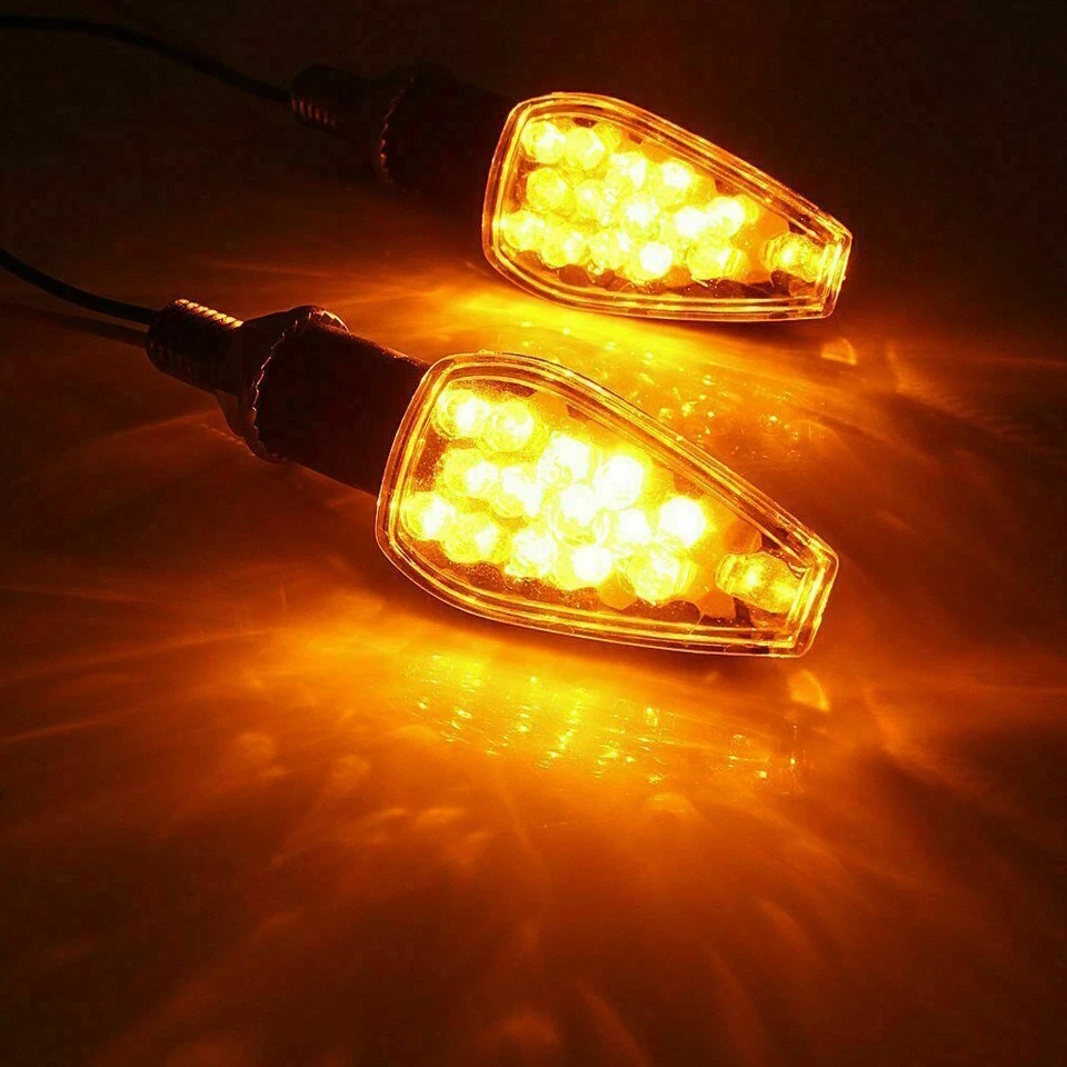 4xLED Motorcycle Turn Signals Indicator Blinker Lights Amber For Suzuki DRZ400SM - Imagem 4 de 4