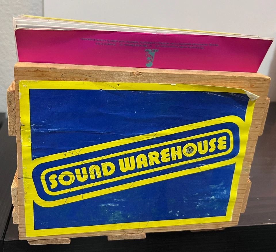 Sound Warehouse 7" Vinyl Record 45RPM Wood Storage Case + Record Lot (22) AltMix Foto 4 de 4
