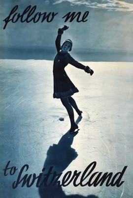 13610.Decor Poster.Home Interior design.Wall Art.Vintage Swiss Travel Winter Ski