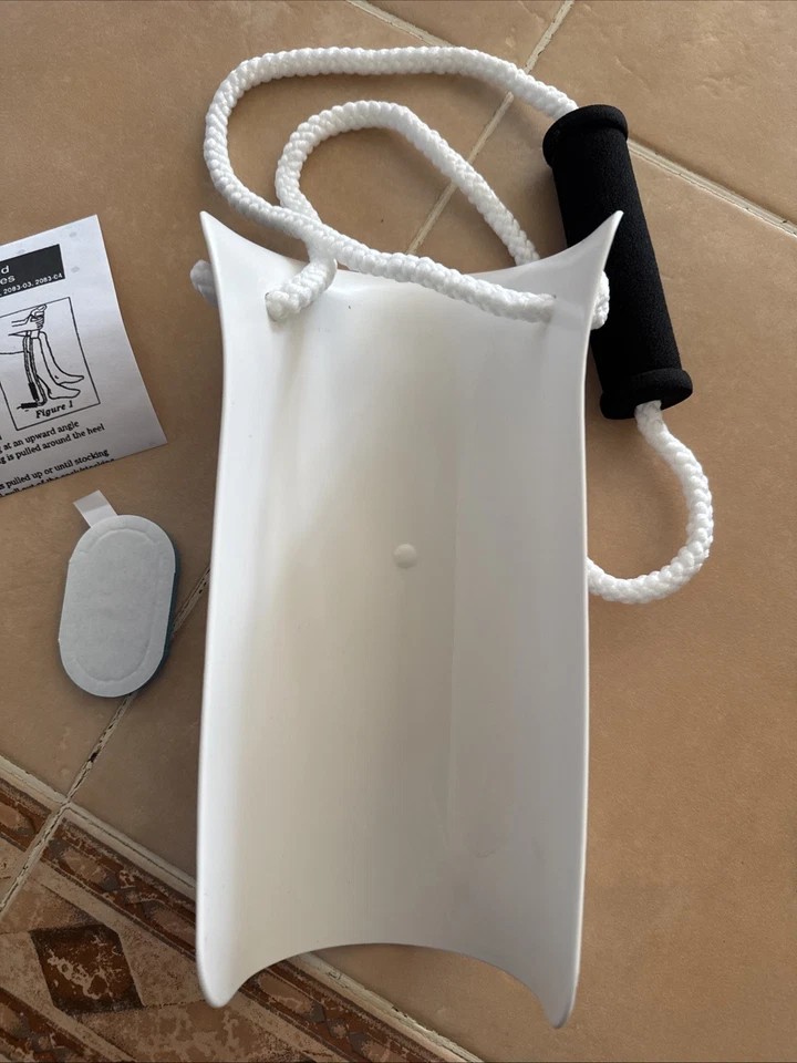 Sammons Preston Calcetín Ayuda Con Mango Continuo Nuevo Blanco Con Mango De Espuma Negro Foto 3 de 4