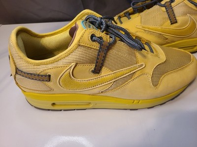   Nike Air Max 1 Travis Scott Cactus Jack Saturn Gold Sneakers Size 13 with Box