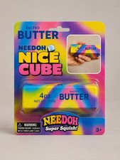Juguete antiestrés NeeDoh Nice Cube con forma de cubo y relleno de mantequilla salada