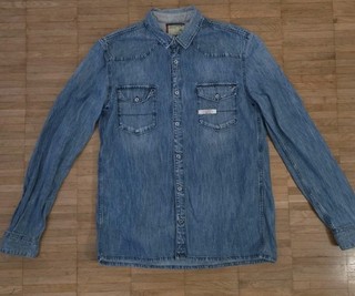 TOMMY HILFIGER Hemd Denim Jeanshemd Gr. XL blau