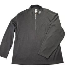 North Face Sweater Mens Large Black Flight Series Quarter Zip Pullover Top Layer