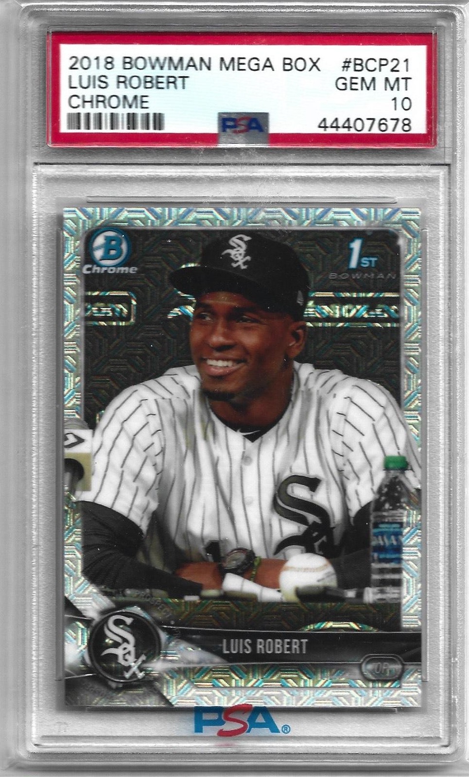 2018 Bowman #BCP21 Luis Robert Chrome Prospects Mojo Refractor PSA 10