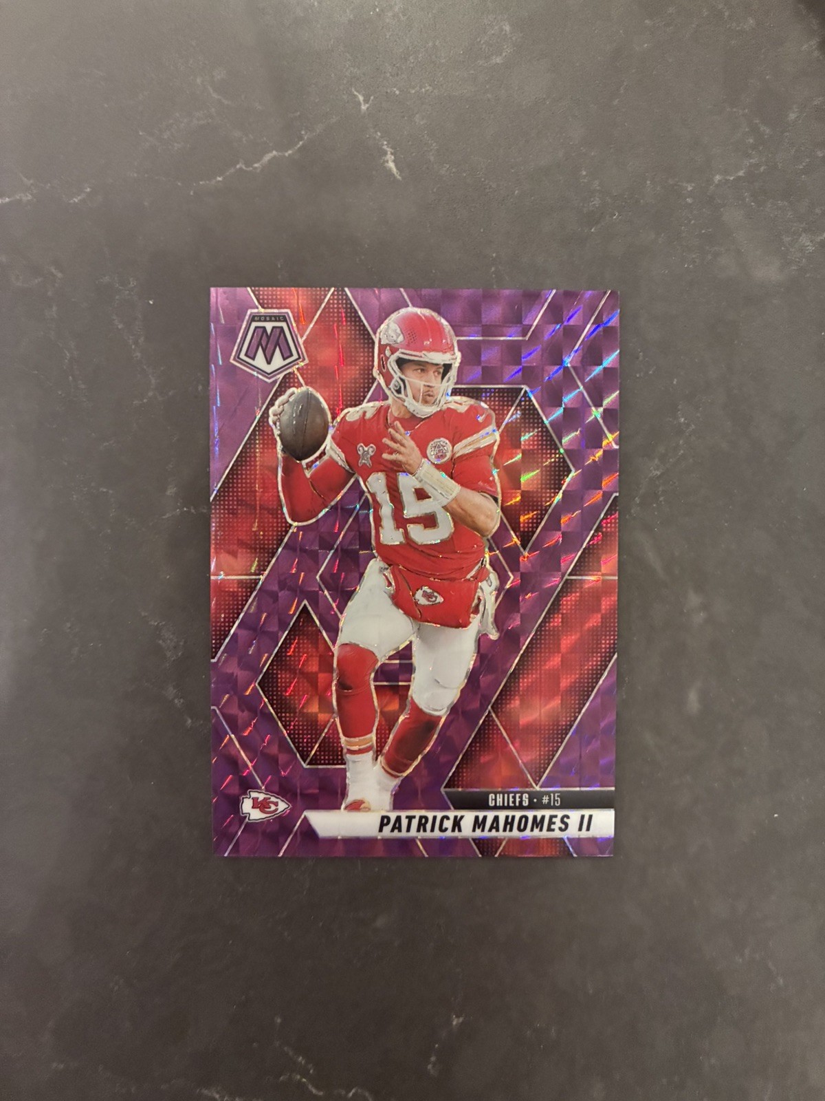 Patrick Mahomes II 2025 Panini Mosaic  #200 Purple Mosaic /49 Chiefs KG Rare