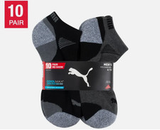 BRAND NEW Puma Men's No Show Socks fit shoe size 6-12 10 PAIRS 