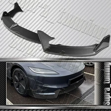 Carbon Look Front Bumper Lip Spoiler Splitter WP-Style For 2024-26 Tesla Model 3