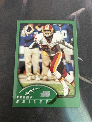 2002 Topps #139 Champ Bailey Washington Redskins Football Card