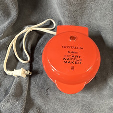 Nostalgia MyMini Heart Waffle Maker Red Non-S...