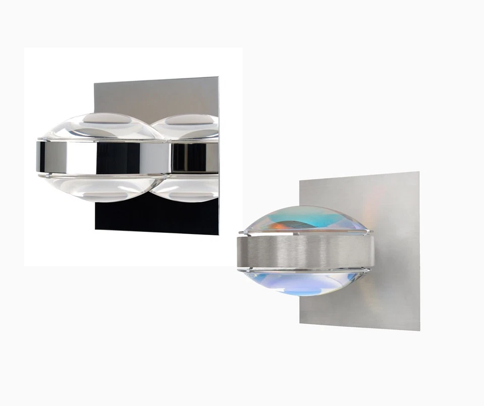 Aplique de pared cromado Besa Lighting OPTOS1W-CLCLCL-LED-CR Optos Foto 3 de 3