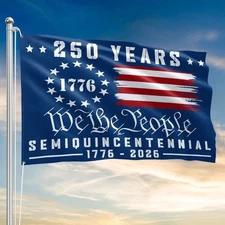America 250th Anniversary Flag – We The People Grommet Flag, Patriotic Flag