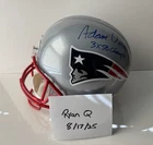 Adam Vinatieri Signed & Inscribed New England Patriots Full Size Replica Helmet
