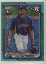 2024 Bowman Chrome Prospects Mega Box Aqua Mojo Refractor Brice Matthews 00ht