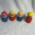 New ListingVintage Fisher Price Wooden Little People Figures Boy Girl Assorted Lot of 4