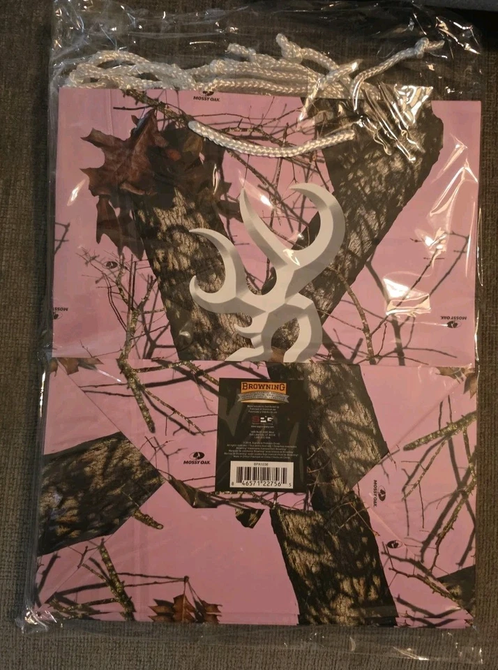 Bolsas de regalo Browning rosa camuflaje, paquete de 6 grandes, ΒΡΑ1036 Foto 2 de 4
