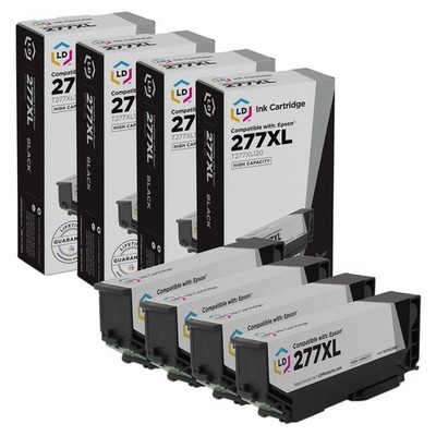LD Replacement Epson 277XL / T277XL120 4PK High Yield Black Ink Cartridges