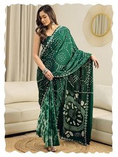 Ready to Wear 1-Minute Saree Indian Wedding Sari with Unstitched Blouse Piece