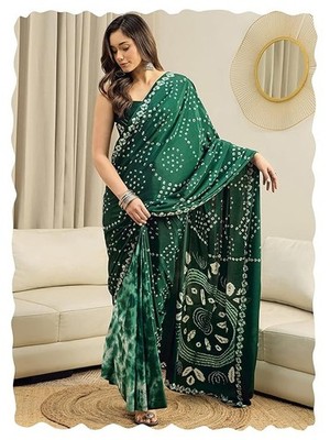Ready to Wear 1-Minute Saree Indian Wedding Sari with Unstitched Blouse Piece