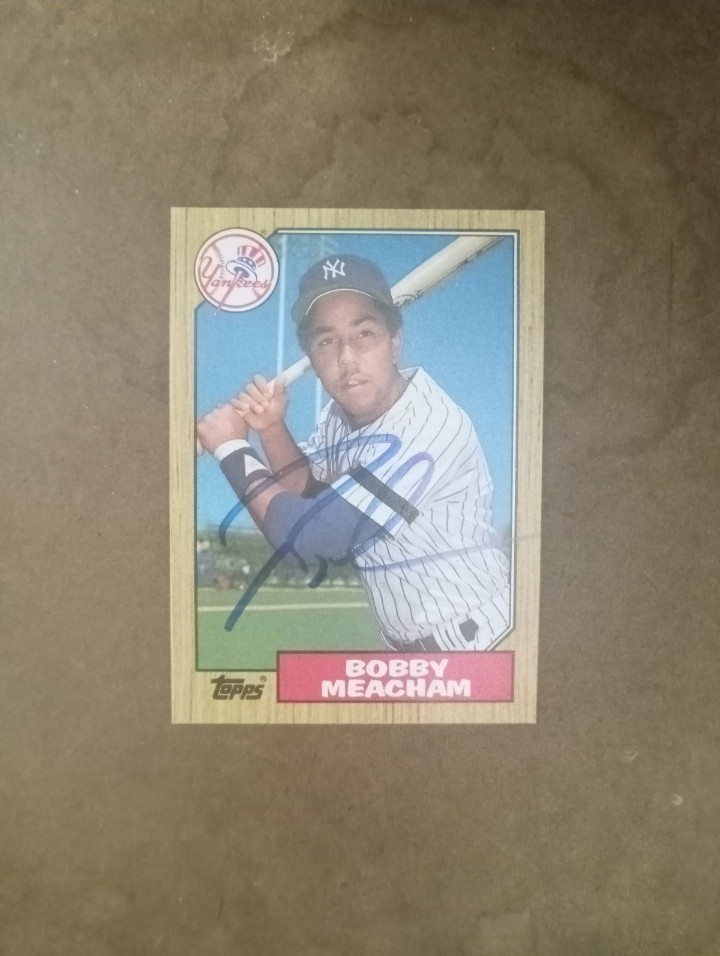 1987 Topps #62 Yankees Bobby Meacham Autograph Signed Baseball Card