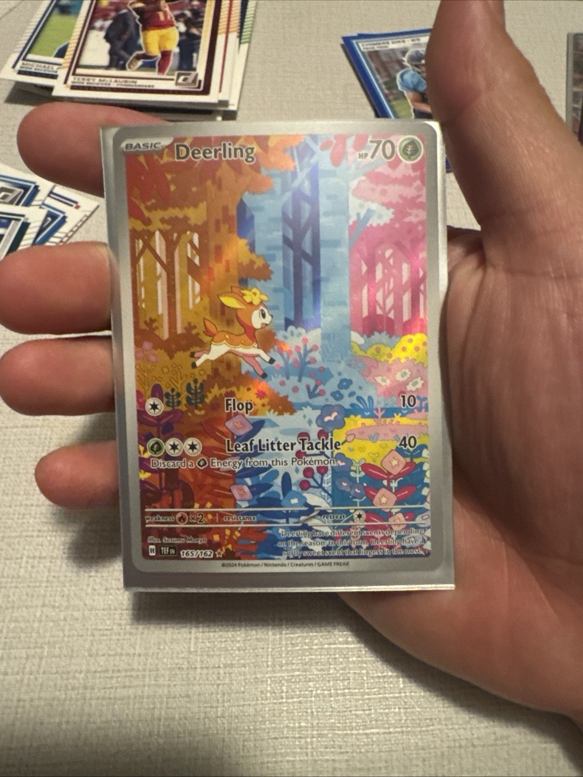 Pokémon TCG Deerling Card IR Temporal Forces 165/162 Near Mint Condition