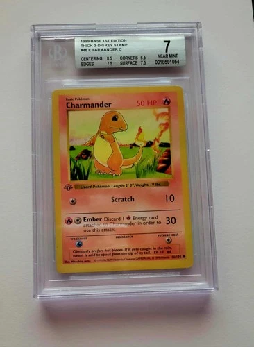 POKEMON BASE SET 1ST EDITION CHARMANDER THICK STAMP BGS 7