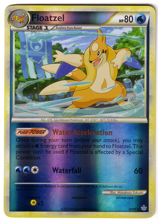 POKEMON • Floatzel REVERSE HOLO • UNLEASHED 16/95