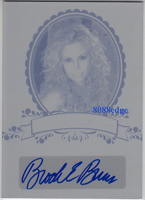 2013 POP CENTURY AUTO: BROOKE BURNS #1/1 OF ONE PRINT PLATE AUTOGRAPH ''BAYWATCH''