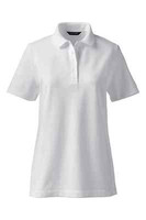 Lands' End - 1x - Nip - Solid Crisp White S/s Cotton Pique Knit Polo Shirt Lands' End - 1x - Nip - Solid Crisp White S/s Cotton Pique Knit Polo Shirt