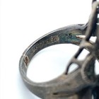 VTG Sterling Silver Amethyst Marcasite Cluster Ring Size 5.75 Floral — photo 6