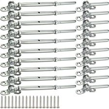 10 3/16" Cable Railing T316 Stainless Steel Swage Toggle Turnbuckle Hardware Kit