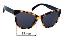 SFx Replacement Sunglass Lenses fits Prada SPR 21SF - 56mm Wide