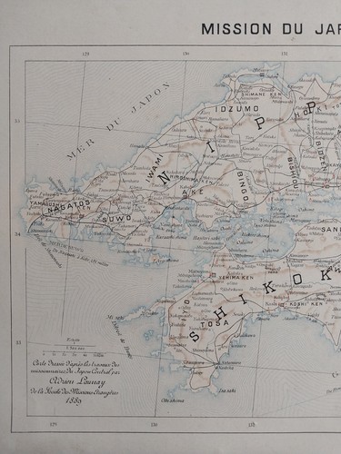Mission du Japon Central Carte des Missions Etrangères 1890 Launay Japan map - Picture 4 of 11