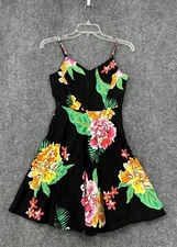 Old Navy Women’s Small Tropical Floral Fit & Flare Mini Dress Sexy Resort