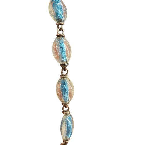 Vintage Lourdes Rosary Lucite Blue Bubble Beads Italy c. 1950s - Picture 11 of 11