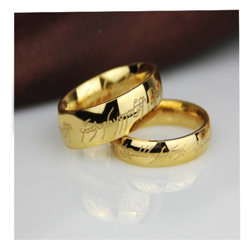 Fashion Lord of the Rings The One Ring Lotr Stainless Steel Men's Ring Size 6-12 - Afbeelding 4 van 11