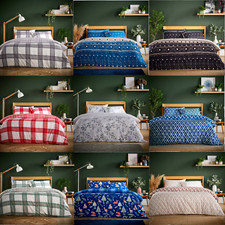 Image of Reversible Duvet Quilt Cover Bedding Set Single Double King Size With Pillowcase