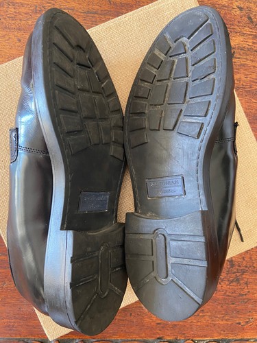 Bostonian Strada Men's Italian Leather Black Dress Shoes 8.5 M 8 1/2 Italy Oxfor - Picture 5 of 12